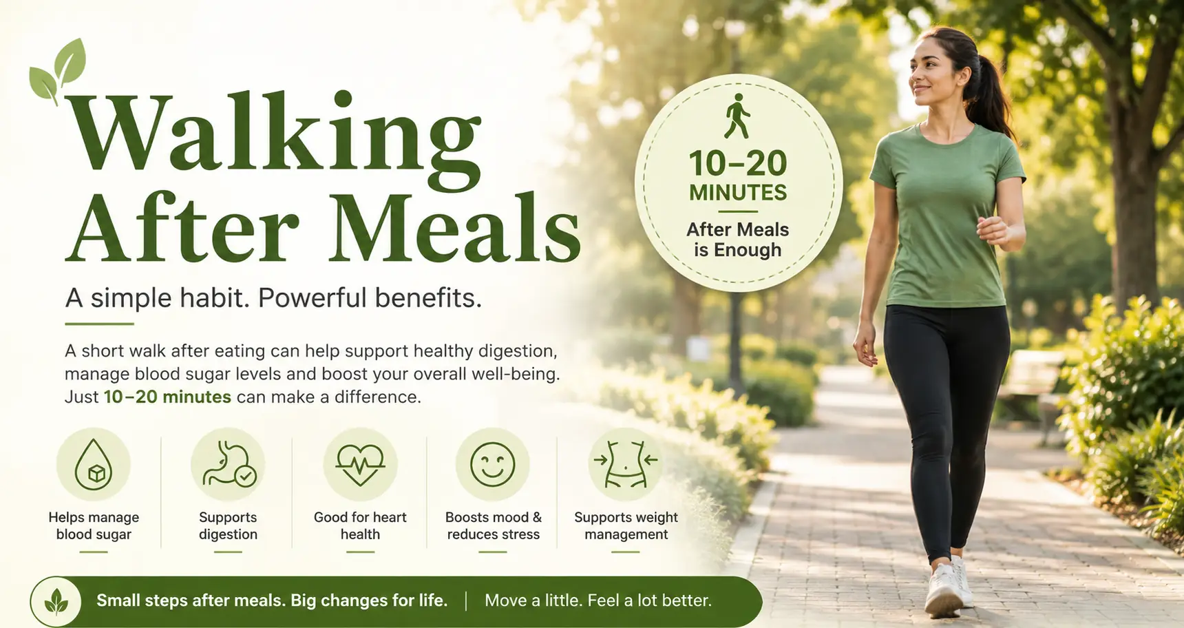 Walking After Meals by Infuse Your Life dot com